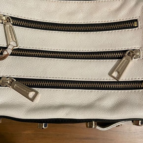 Rebecca Minkoff Mini 5 Zip Leather Crossbody Bag Black One Size Women's - Picture 11 of 14